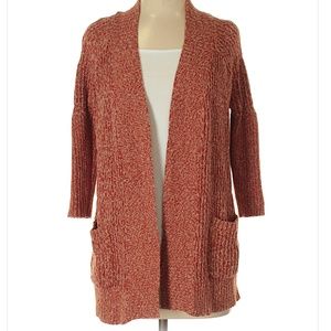 Lucky Brand Orange Longline Cardigan